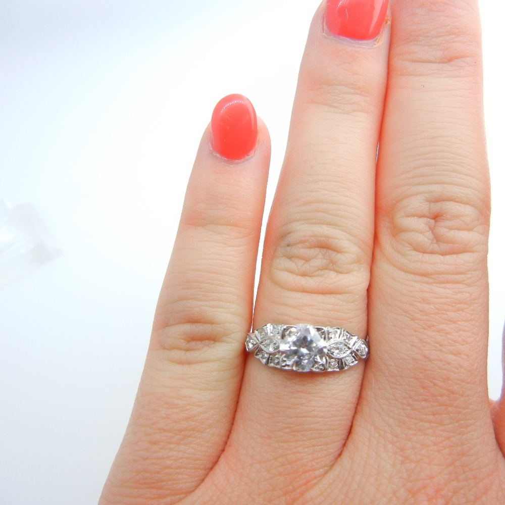 Antique 1.25ct Old Mine Diamond Engagement Ring